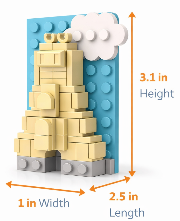 Temple Gopuram – Brick Fridge Magnet - Image 3